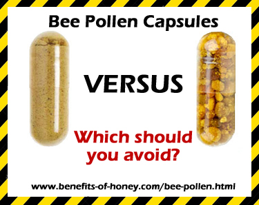 bee pollen capsules powder versus granules image