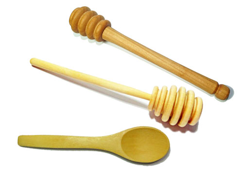 buy wooden honey dipper spoon image