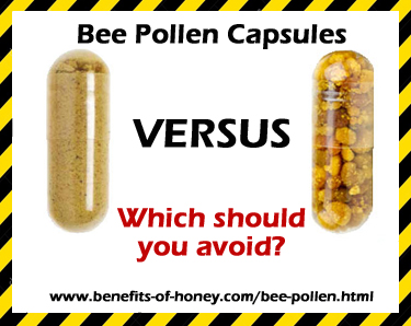 bee pollen capsules powder versus granules image