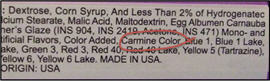 carmine label graphic
