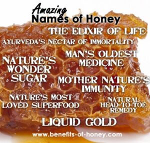 health benefits of honey and names of honey