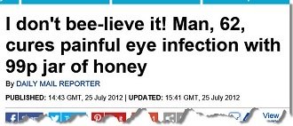 supermarket honey cures eye infection