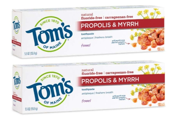 Tom's of Maine Fluoride-Free Propolis & Myrrh Natural Toothpaste Amazon Image