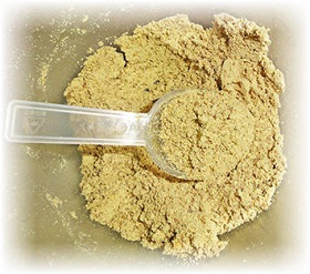 grind bee pollen granules into powder