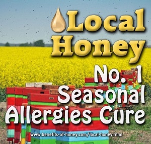 allergy treatment with honey poster