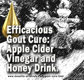 gout cure with honey poster