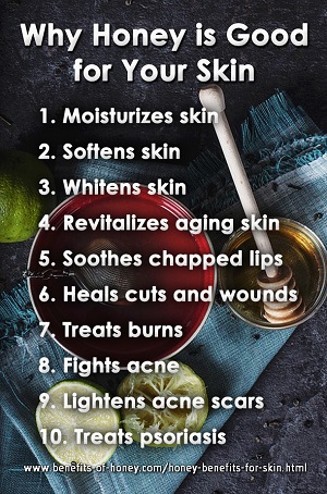 honey benefits for skin poster