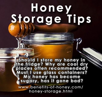 honey storage tips poster